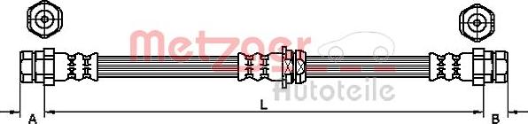 Metzger 4110435 - Спирачен маркуч vvparts.bg