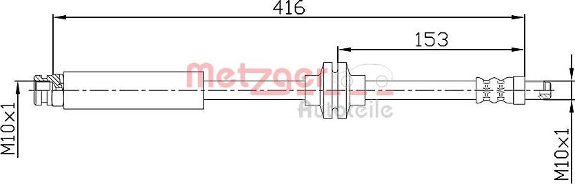 Metzger 4110475 - Спирачен маркуч vvparts.bg