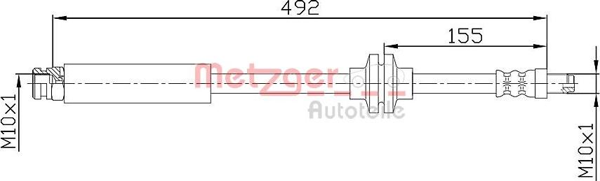 Metzger 4110476 - Спирачен маркуч vvparts.bg