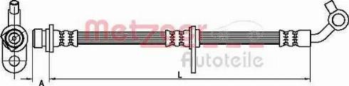 Metzger 4110500 - Спирачен маркуч vvparts.bg