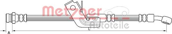 Metzger 4110663 - Спирачен маркуч vvparts.bg