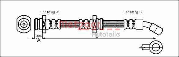 Metzger 4110088 - Спирачен маркуч vvparts.bg