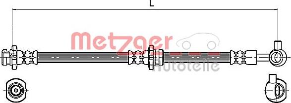 Metzger 4110132 - Спирачен маркуч vvparts.bg