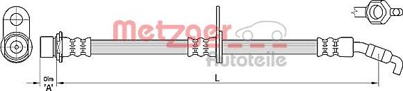 Metzger 4110376 - Спирачен маркуч vvparts.bg