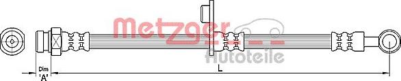 Metzger 4110265 - Спирачен маркуч vvparts.bg