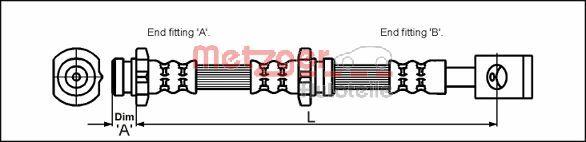 Metzger 4111991 - Спирачен маркуч vvparts.bg