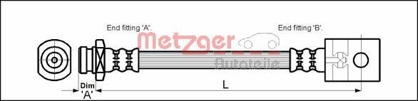 Metzger 4111979 - Спирачен маркуч vvparts.bg