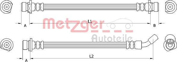 Metzger 4111074 - Спирачен маркуч vvparts.bg