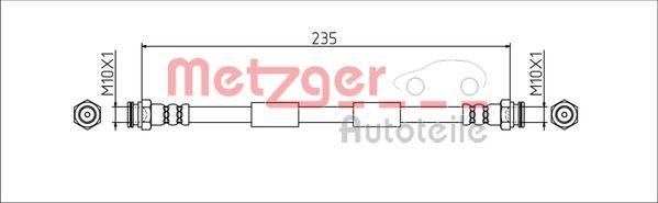 Metzger 4111806 - Спирачен маркуч vvparts.bg