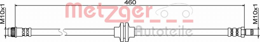 Metzger 4111833 - Спирачен маркуч vvparts.bg