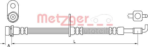 Metzger 4111332 - Спирачен маркуч vvparts.bg