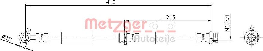 Metzger 4112536 - Спирачен маркуч vvparts.bg