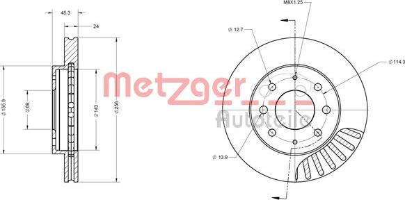 Metzger 6110546 - Спирачен диск vvparts.bg