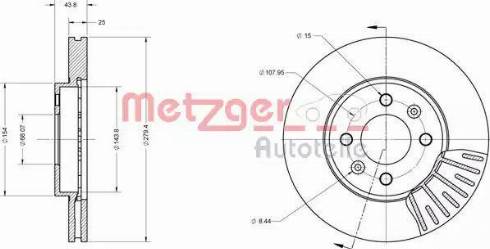 Metzger 6110552 - Спирачен диск vvparts.bg