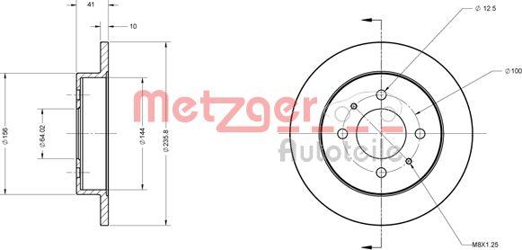 Metzger 6110509 - Спирачен диск vvparts.bg