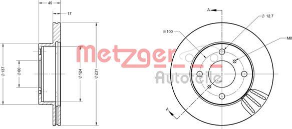 Metzger 6110500 - Спирачен диск vvparts.bg