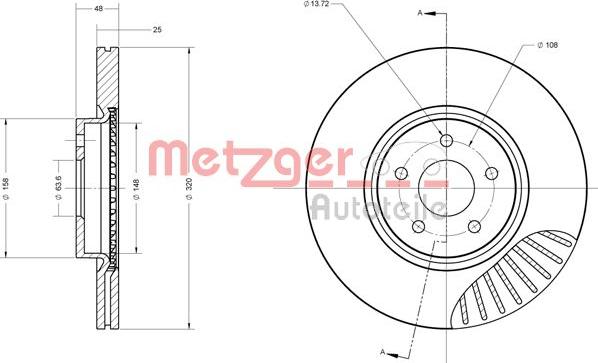 Metzger 6110503 - Спирачен диск vvparts.bg