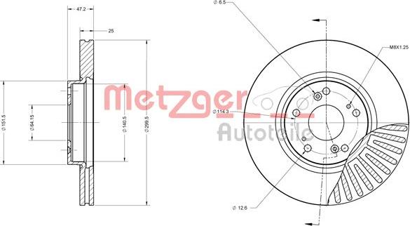 Metzger 6110572 - Спирачен диск vvparts.bg