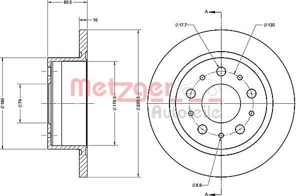 Metzger 6110647 - Спирачен диск vvparts.bg