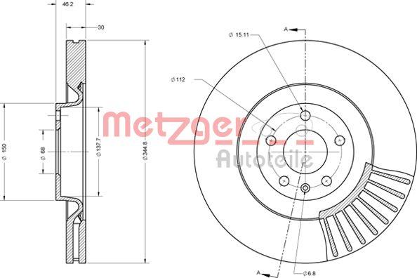 Metzger 6110669 - Спирачен диск vvparts.bg