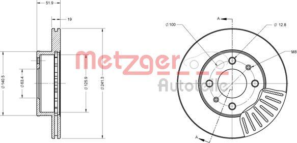 Metzger 6110618 - Спирачен диск vvparts.bg