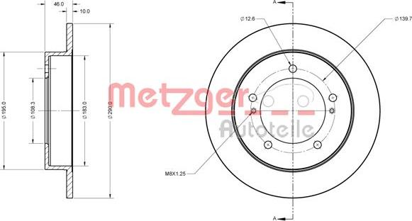Metzger 6110685 - Спирачен диск vvparts.bg