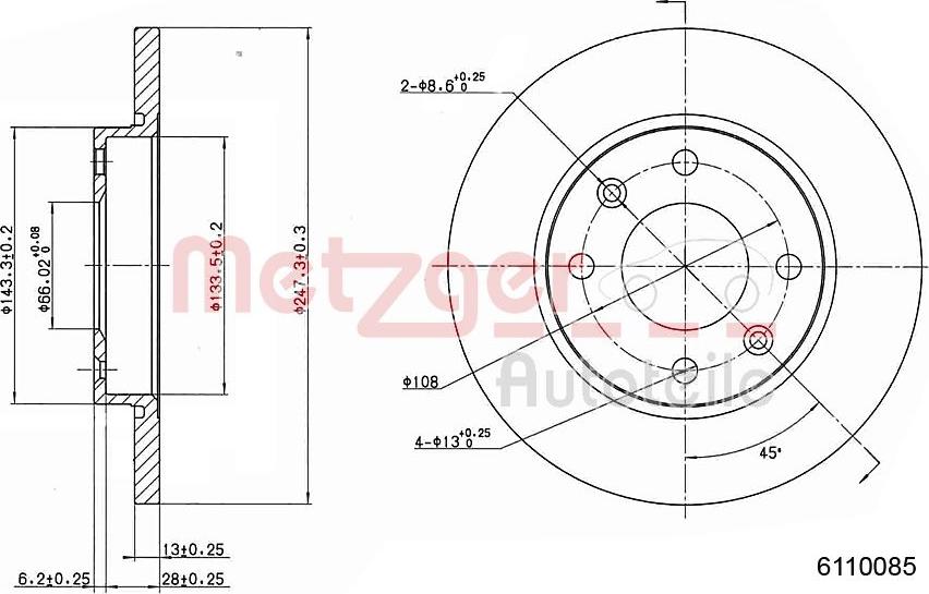 Pex 14.0462 - Спирачен диск vvparts.bg