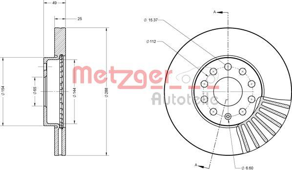Metzger 6110021 - Спирачен диск vvparts.bg