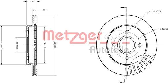 Metzger 6110157 - Спирачен диск vvparts.bg