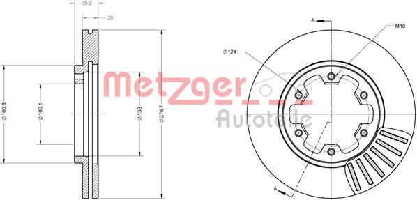 Metzger 6110357 - Спирачен диск vvparts.bg