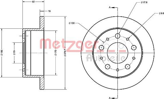 Metzger 6110338 - Спирачен диск vvparts.bg