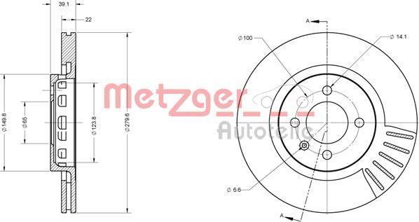 Metzger 6110337 - Спирачен диск vvparts.bg