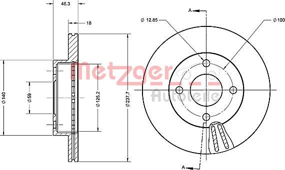 Metzger 6110292 - Спирачен диск vvparts.bg