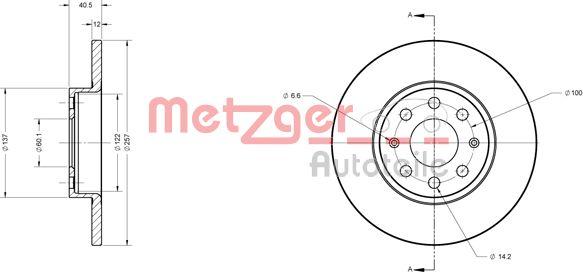 Metzger 6110246 - Спирачен диск vvparts.bg