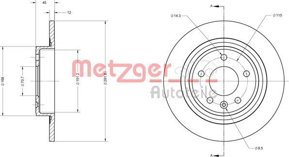 Metzger 6110247 - Спирачен диск vvparts.bg