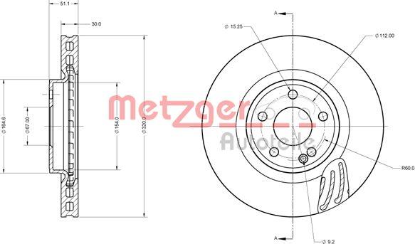 Metzger 6110746 - Спирачен диск vvparts.bg