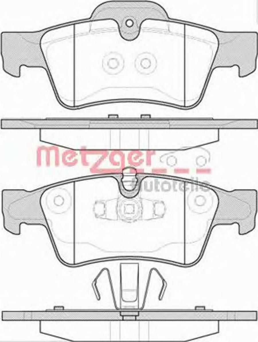 Metzger 099110 - Комплект спирачно феродо, дискови спирачки vvparts.bg