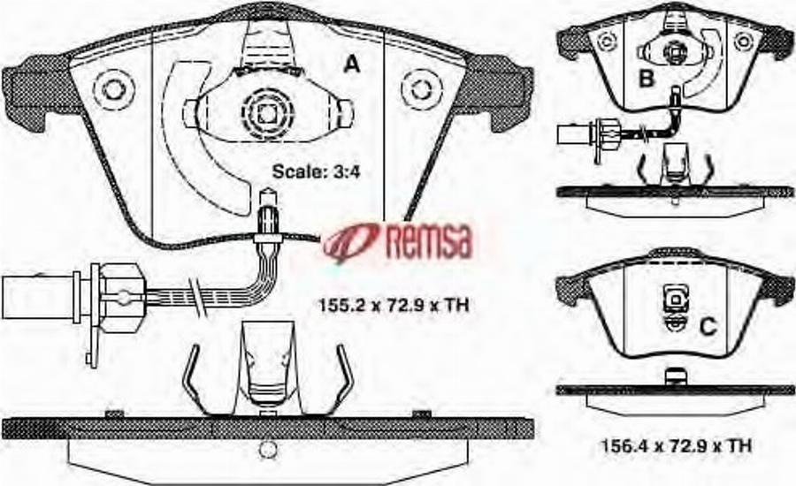 Metzger 0964.02 - Комплект спирачно феродо, дискови спирачки vvparts.bg