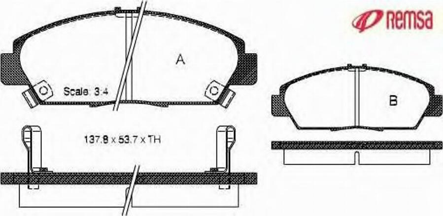 Metzger 040602 - Комплект спирачно феродо, дискови спирачки vvparts.bg