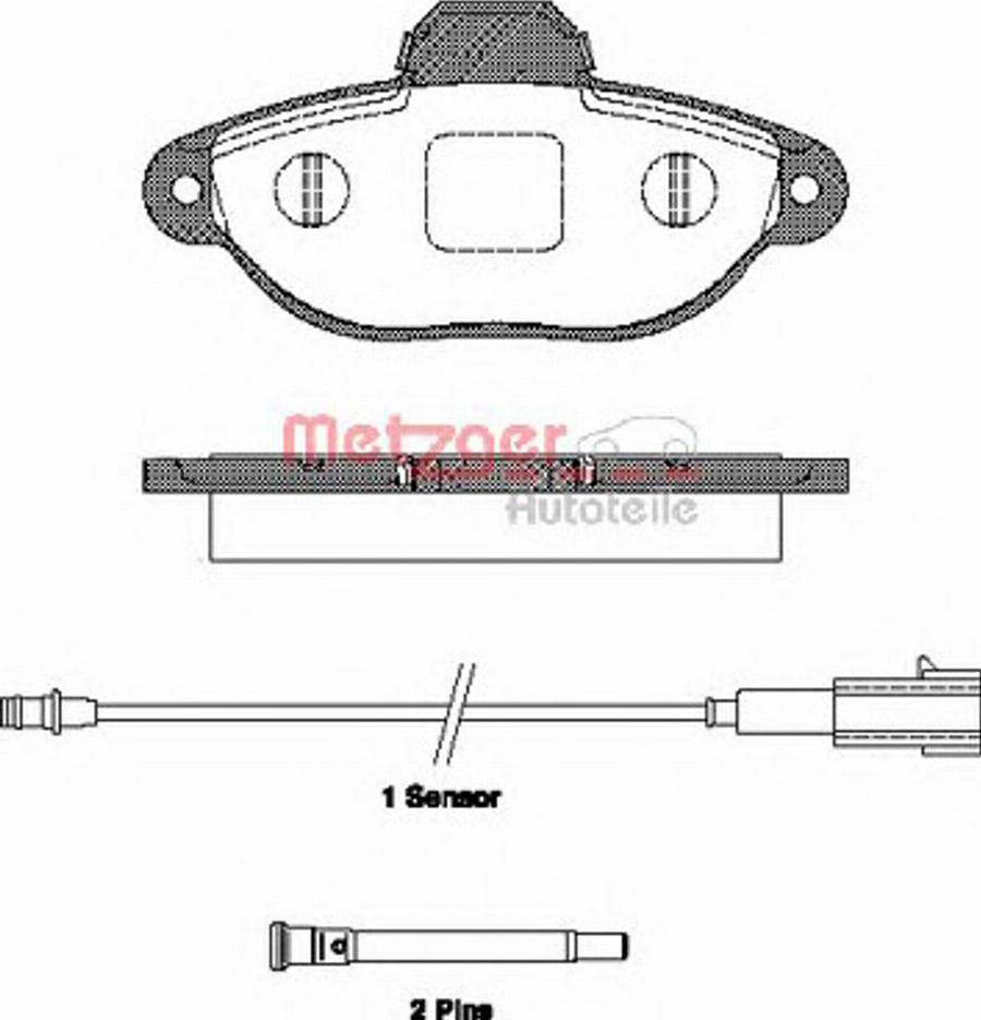 Metzger 0414.21 - Комплект спирачно феродо, дискови спирачки vvparts.bg