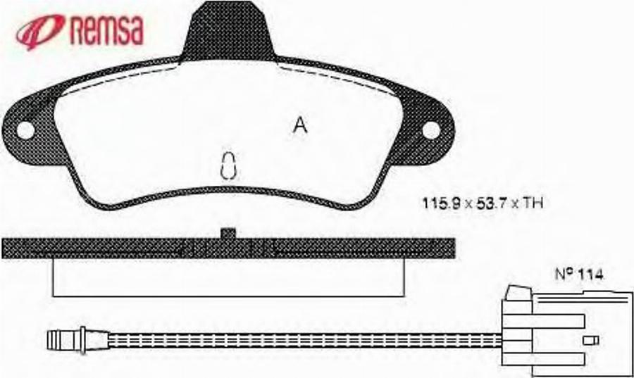 Metzger 043302 - Комплект спирачно феродо, дискови спирачки vvparts.bg