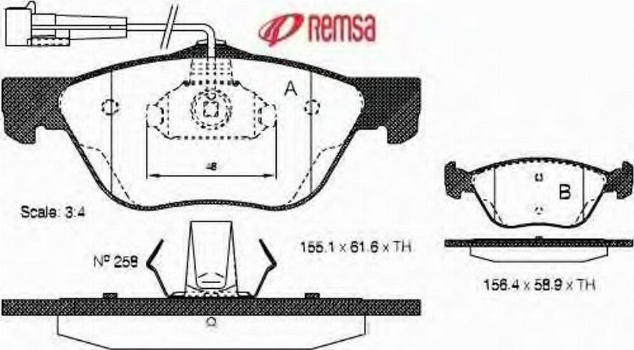 Metzger 058932 - Комплект спирачно феродо, дискови спирачки vvparts.bg