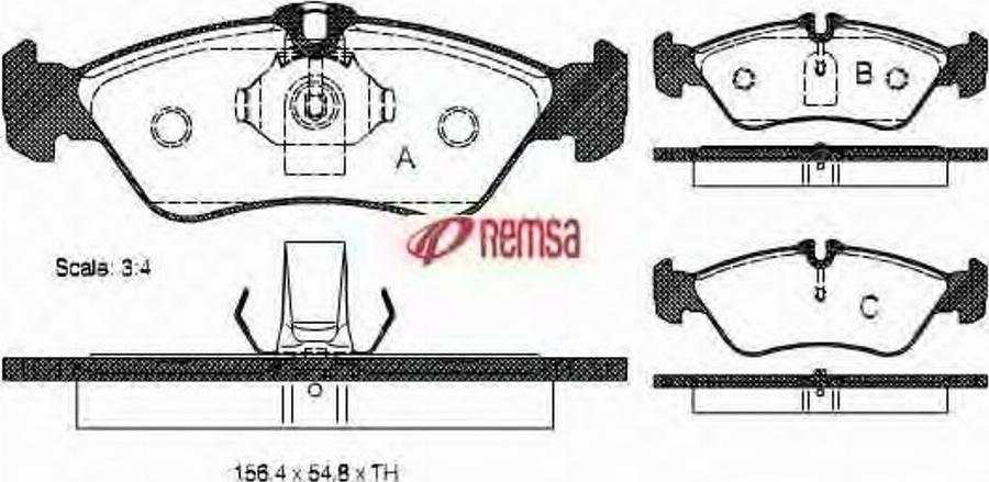 Metzger 058000 - Комплект спирачно феродо, дискови спирачки vvparts.bg