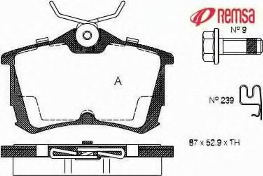 Metzger 069502 - Комплект спирачно феродо, дискови спирачки vvparts.bg