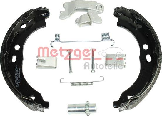 Metzger 0152020 - Комплект спирачна челюст, ръчна спирачка vvparts.bg