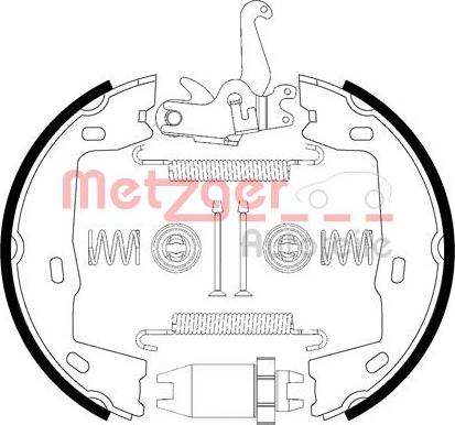 Metzger 0152021 - Комплект спирачна челюст, ръчна спирачка vvparts.bg