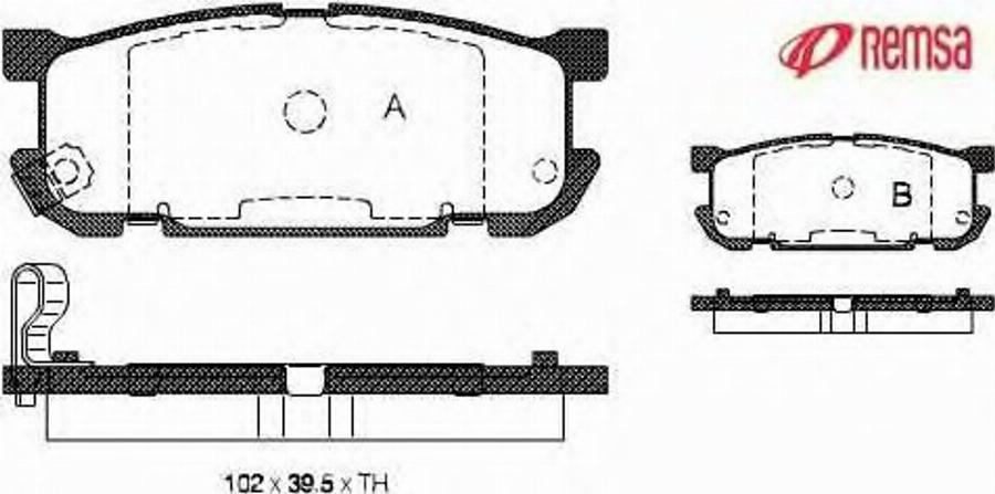 Metzger 085302 - Комплект спирачно феродо, дискови спирачки vvparts.bg