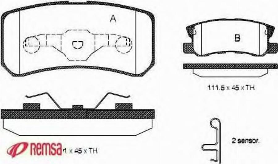 Metzger 080302 - Комплект спирачно феродо, дискови спирачки vvparts.bg