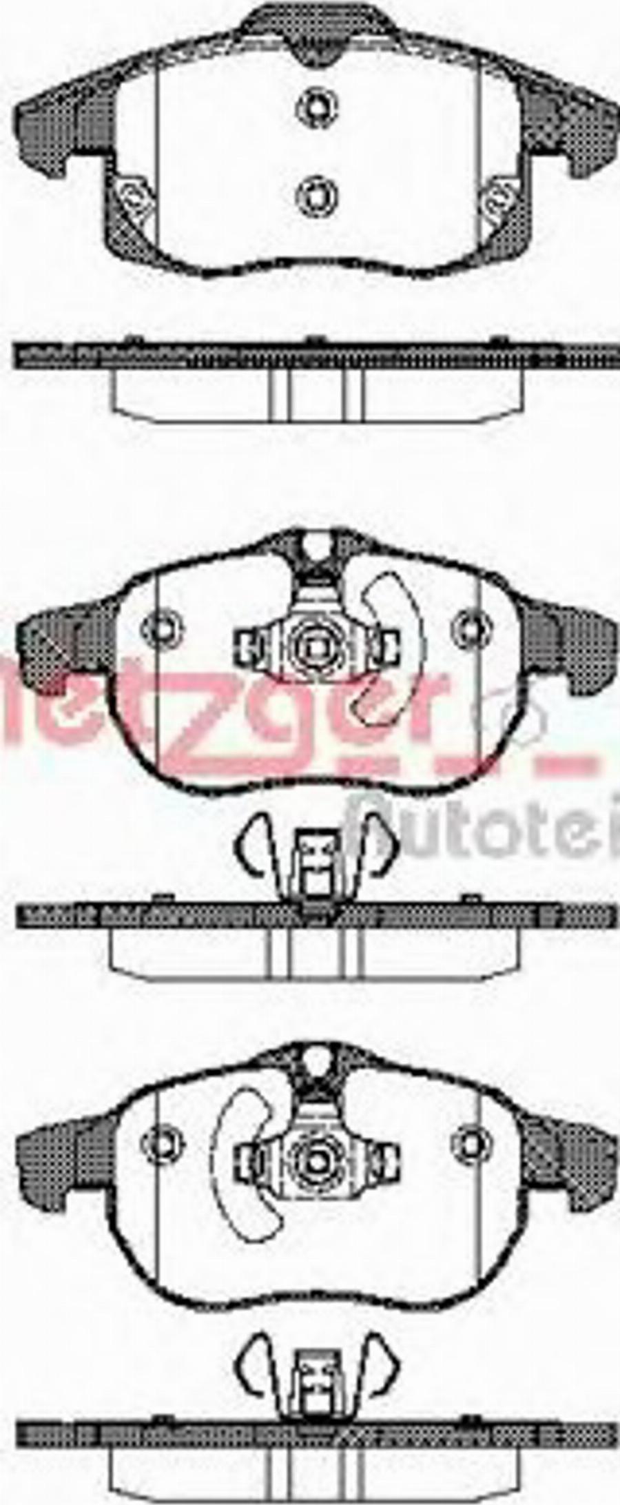 Metzger 088840 - Комплект спирачно феродо, дискови спирачки vvparts.bg