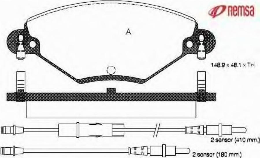 Metzger 0828.04 - Комплект спирачно феродо, дискови спирачки vvparts.bg